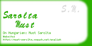 sarolta must business card